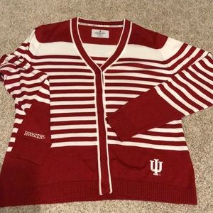 Indiana University (IU) candy stripe cardigan
